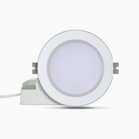 Đèn LED âm trần Downlight đổi màu AT56 viền bạc 90/8W