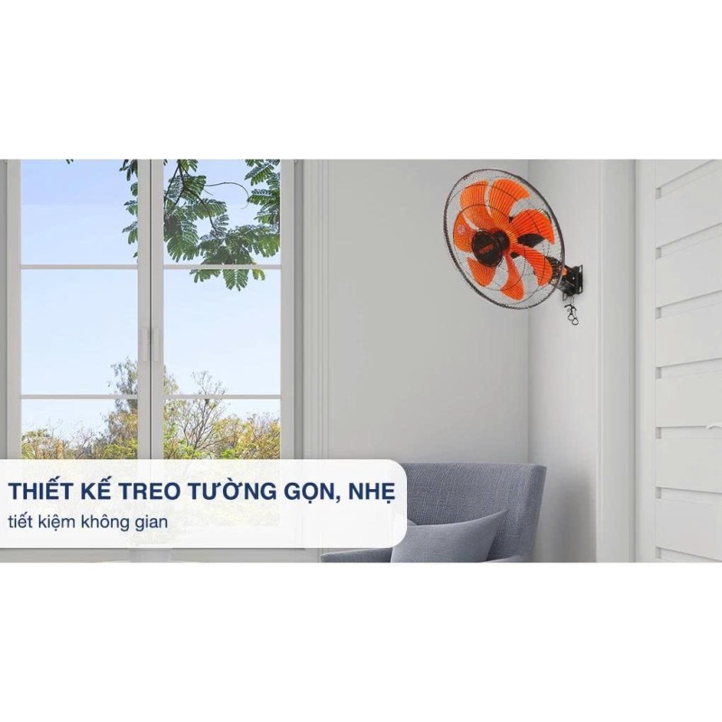 TC 1622 - QUẠT TREO TƯỜNG SENKO 2 DÂY - CÔNG SUẤT 65W - 7 CÁNH - BẢO HÀNH 24 THÁNG