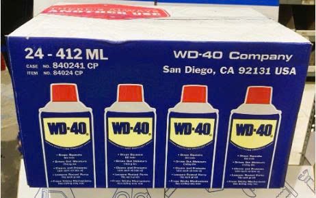 Thùng 24 Chai Xịt Đa Năng Bôi Trơn Chống Rỉ Sét WD 40 (412ml)