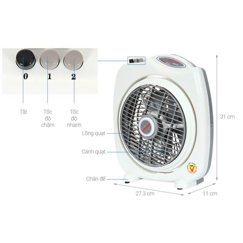 Quạt bàn mini Senko BD230 công suất 28W, thiết kế nhỏ gọn, nhiều màu sắc - Hàng chính hãng