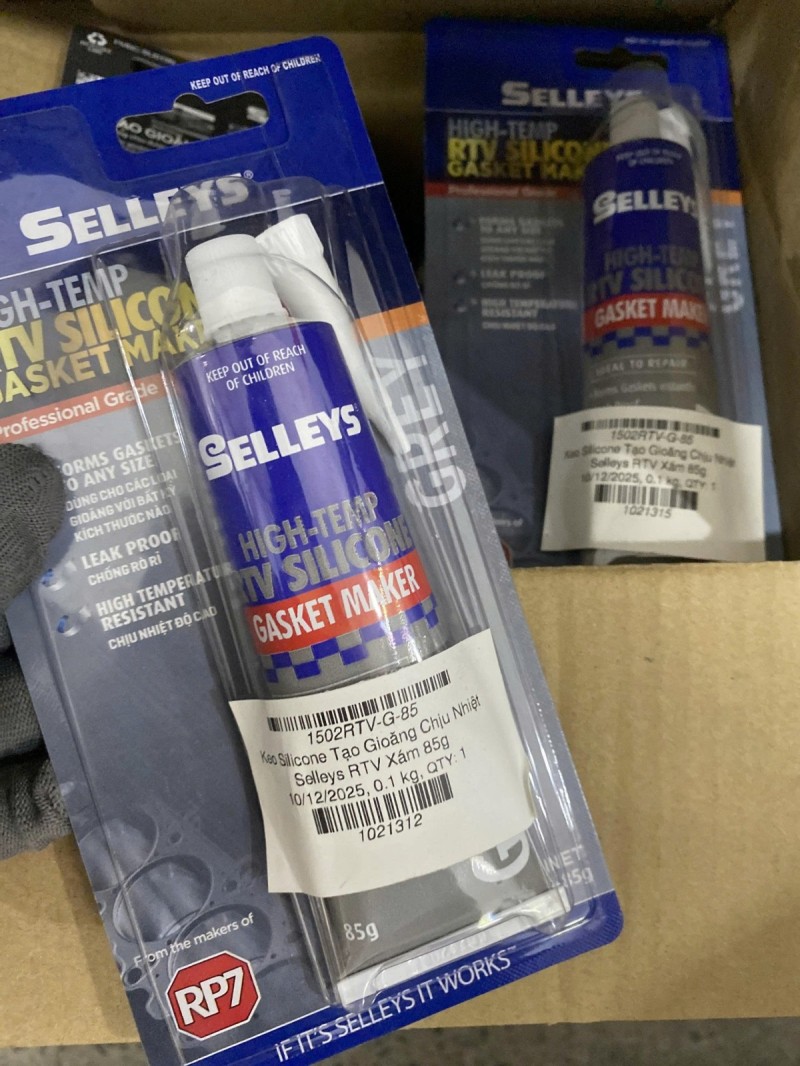 Keo Silicone Tạo Gioăng Chịu Nhiệt Selleys RTV Xám 85g (Hộp 12 Tuýp)